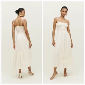 Reformation Nira dress, Ivory, size M, brand new, great for vacation and party
